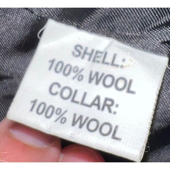 Juicy Couture Coat Size 4 Black 100% Wool Tweed Mid-Length Gold Buttons Classic - Picture 16 of 16